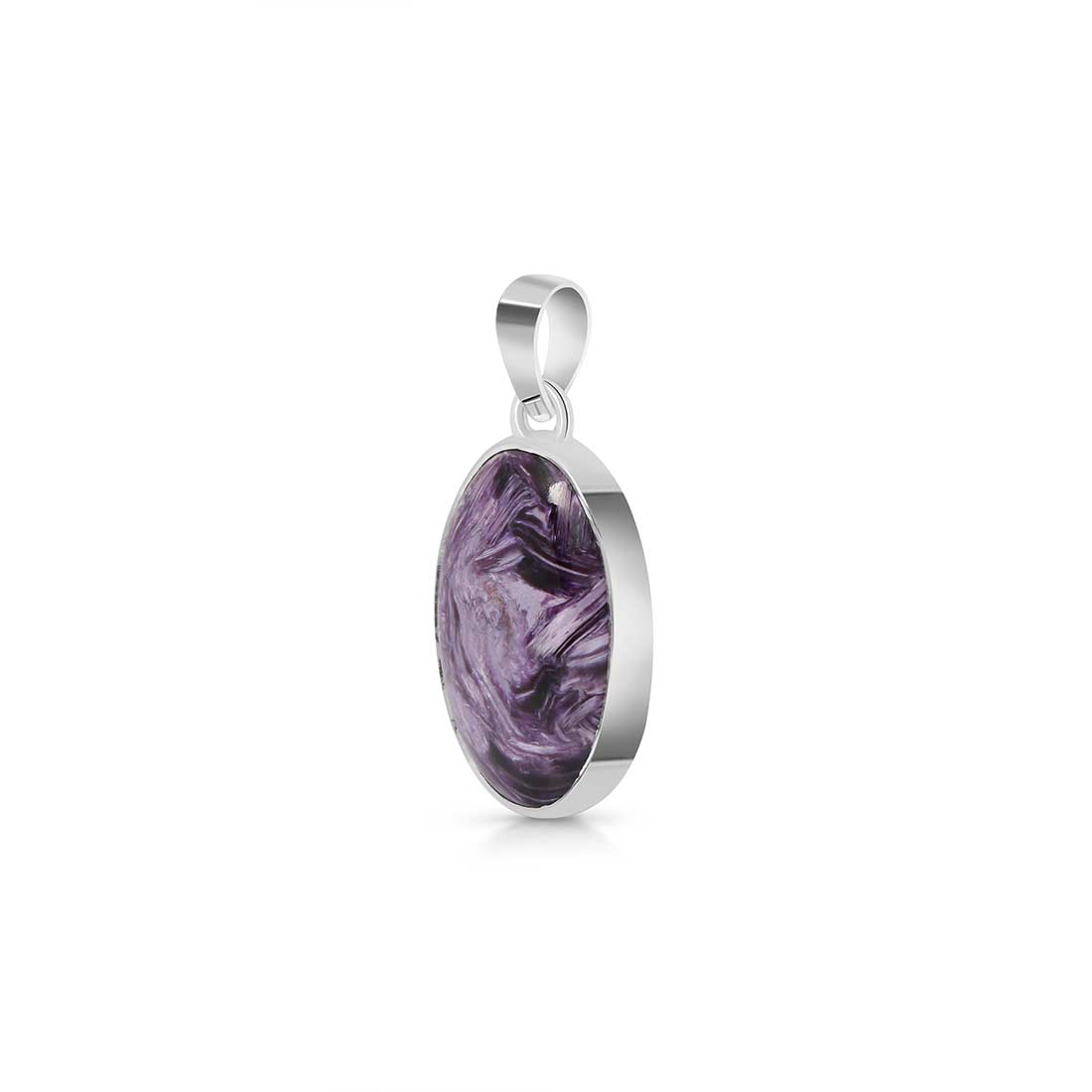 Premium Charoite Pendant - Elegant Purple Stone Jewelry (CHR-P-45)