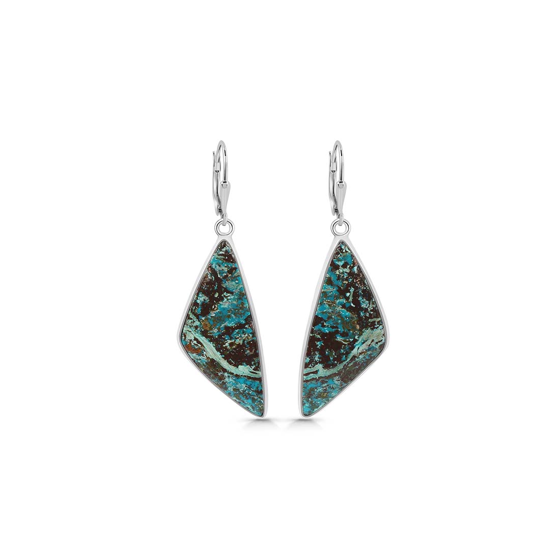 Premium Shattuckite Statement Earrings - STK-E-24