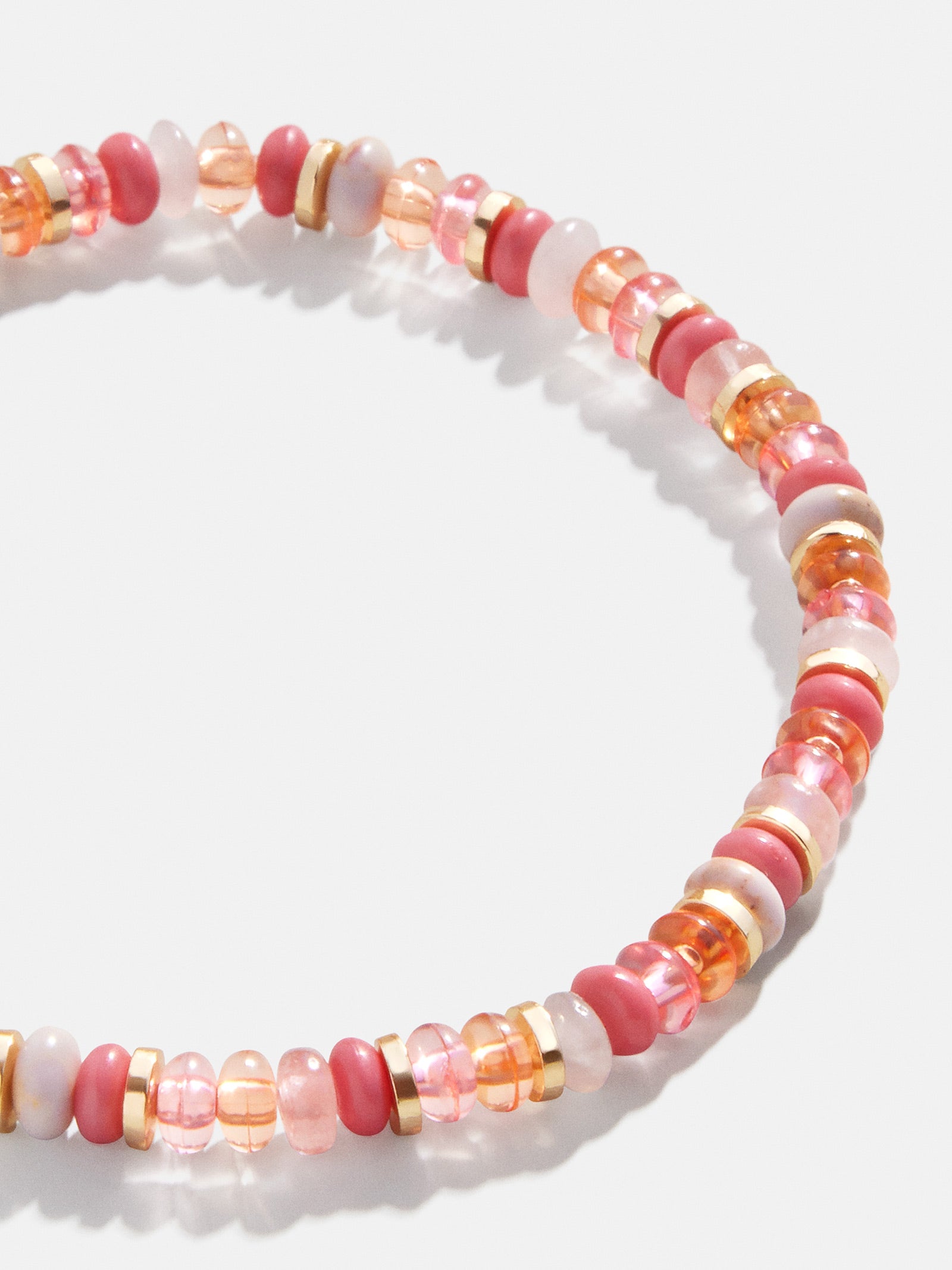 Premium Gianna Ombre Beaded Bracelet - Pink & Gold Stackable Style