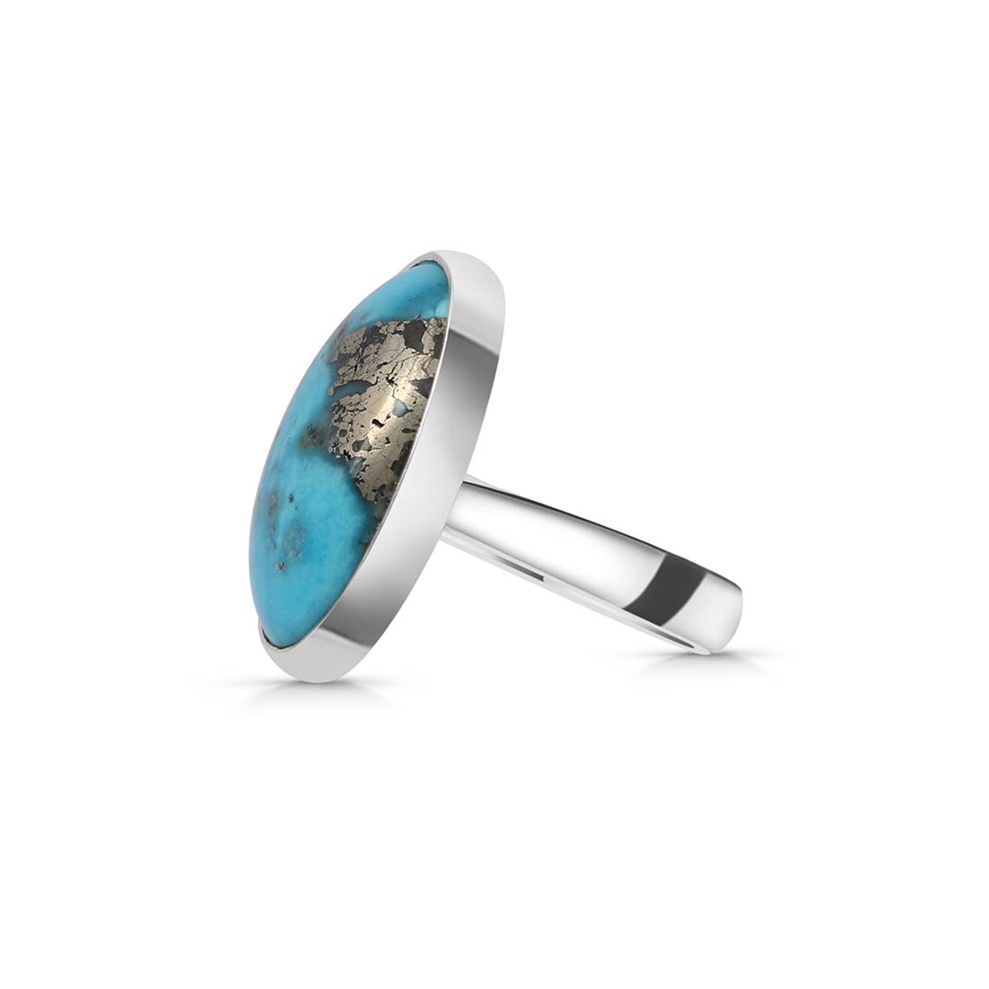 Premium Turquoise Statement Ring - Handcrafted 925 Sterling Silver (TRQ-R-138)