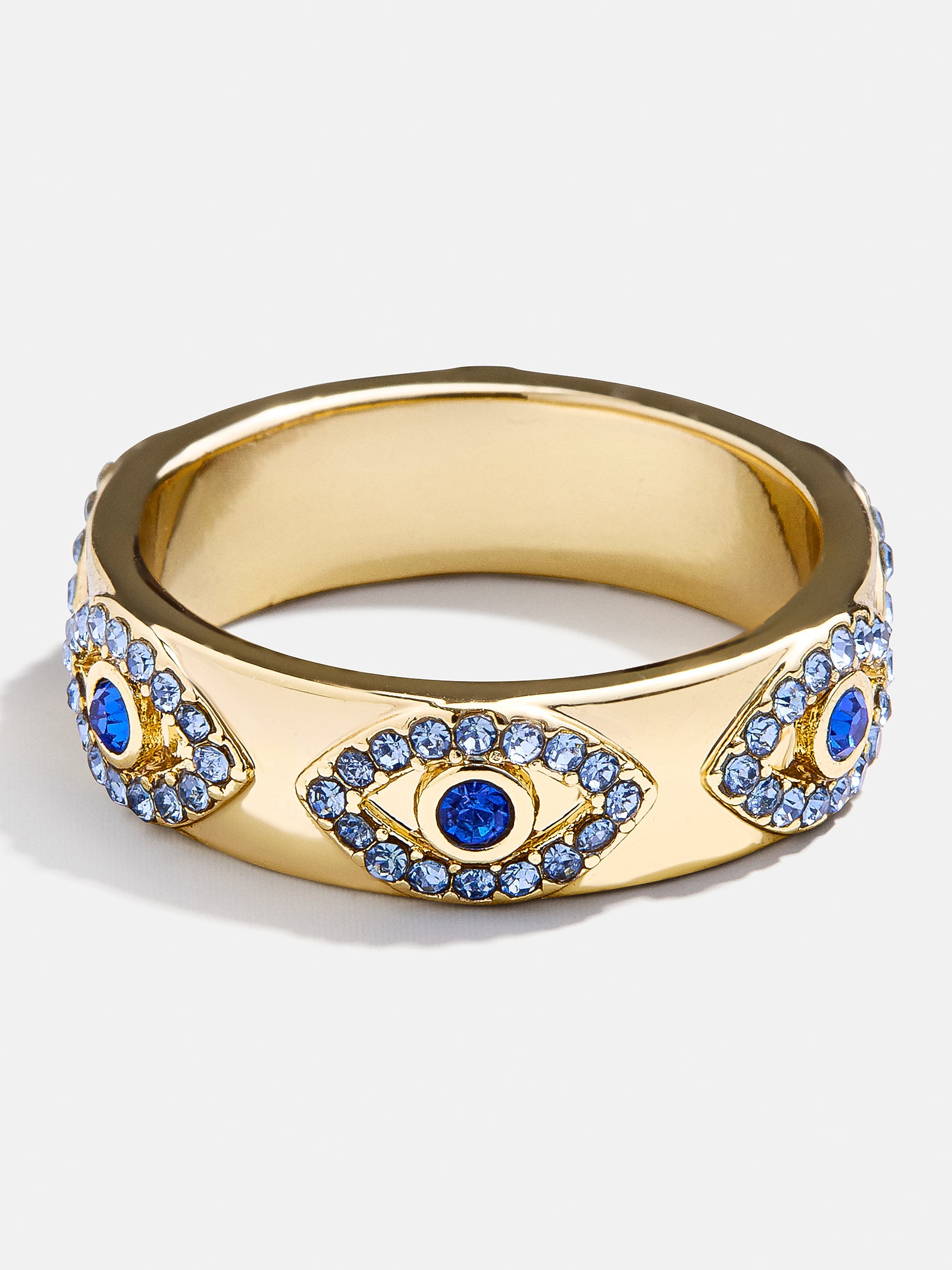 Premium Evil Eye Stacking Ring - Gold & Pavé