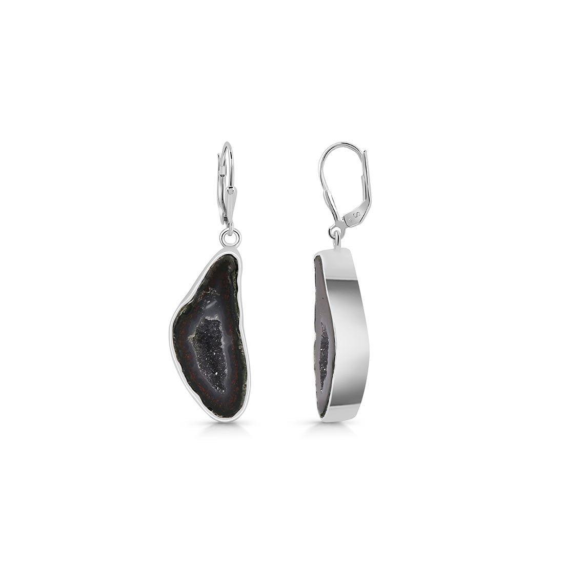 Premium Coconut Geode Statement Earrings - Ultimate Elegance (CCG-E-31)