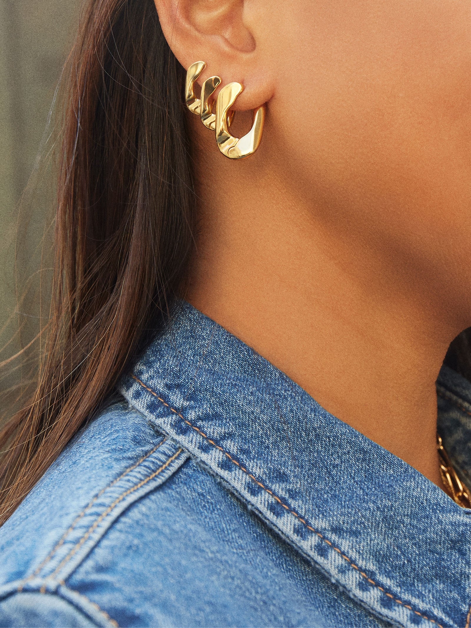 Premium Michel Gold Hoop Earrings - Ultimate Style Statement