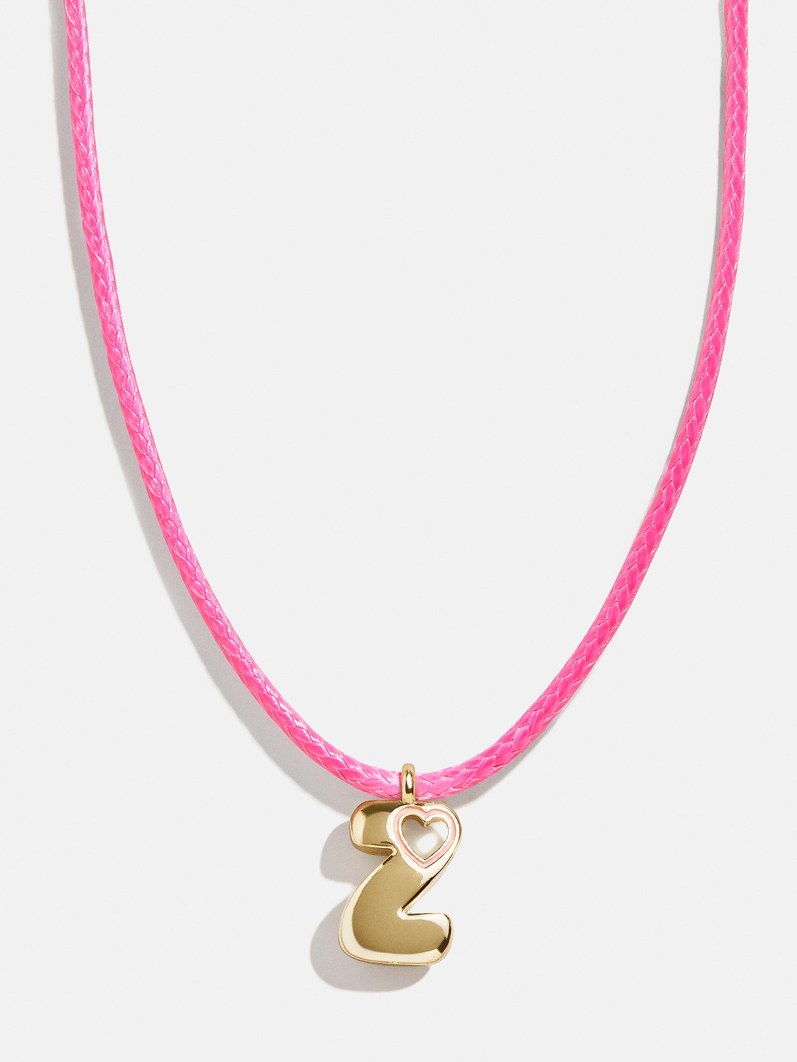 Premium Personalized Kids Initial Necklace - Light Pink