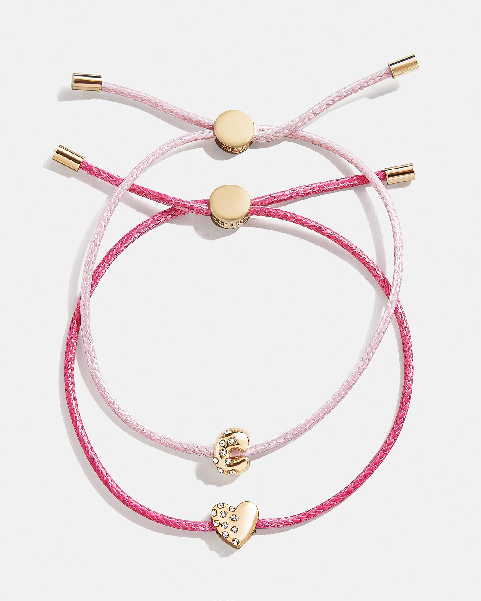 Premium Kids' Crystal Initial Bracelet Set - Ultimate Pink Stack