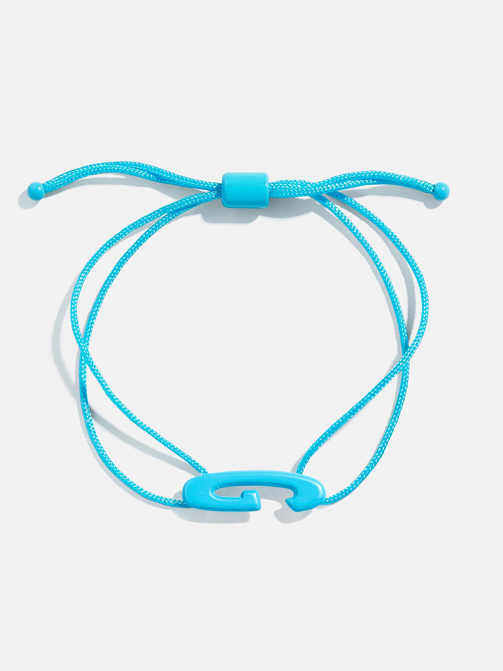 Premium Aqua East West Initial Cord Bracelet - Personalized Style