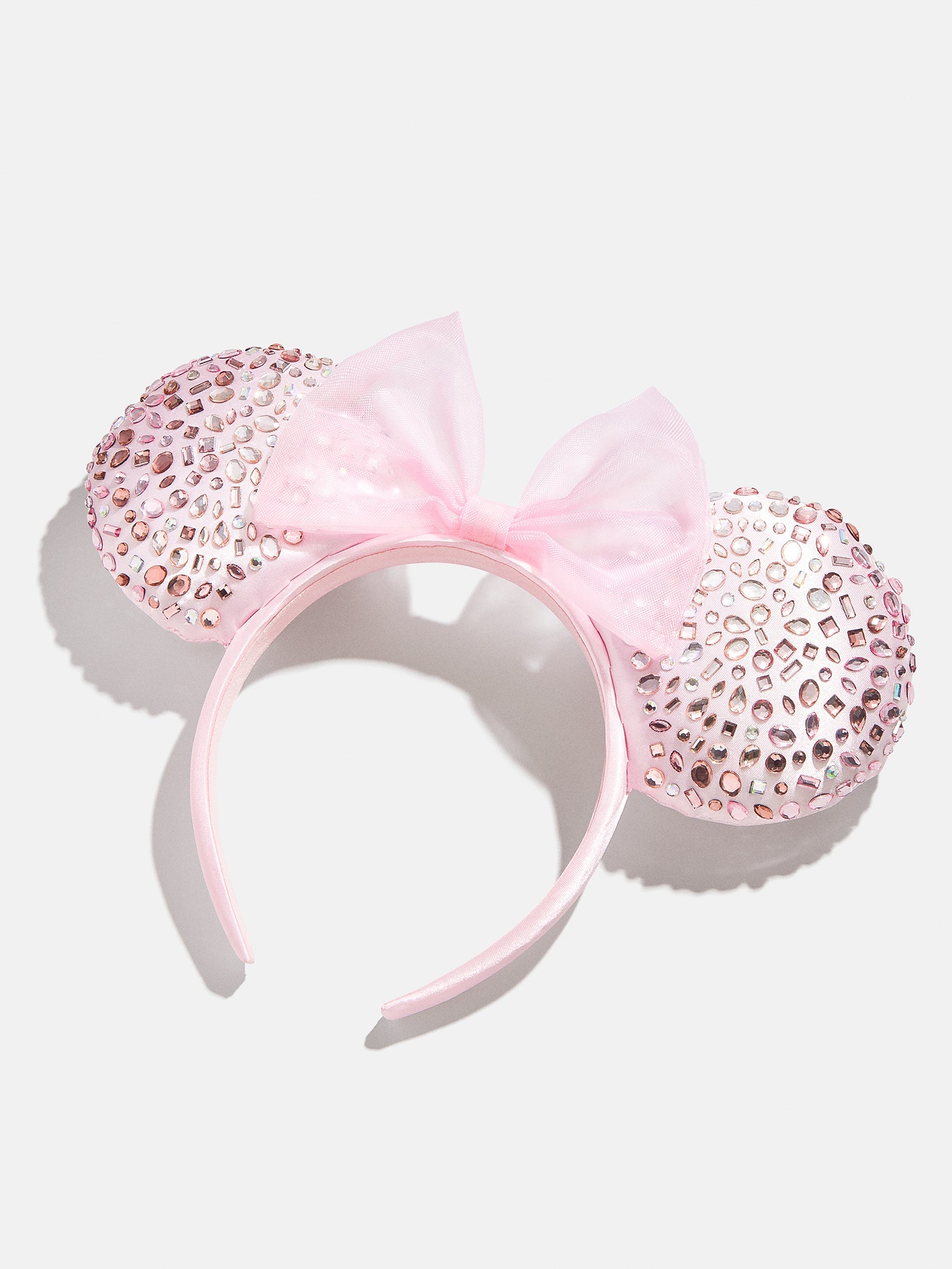 Premium Disney Minnie Mouse Soft Pink Ears Headband with Sparkling Bow