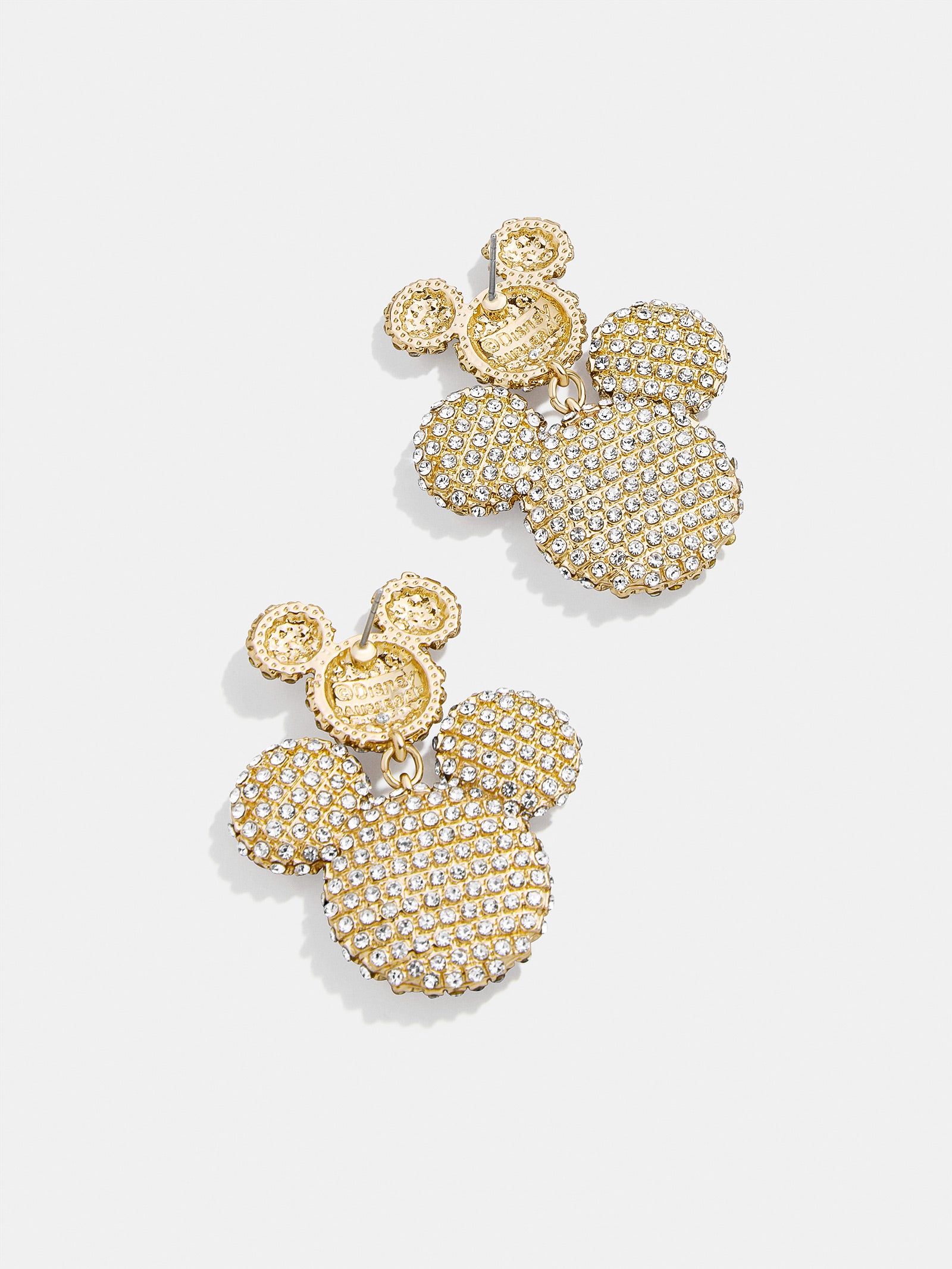 Premium Disney Mickey Mouse Crystal Pavé Earrings - Gold