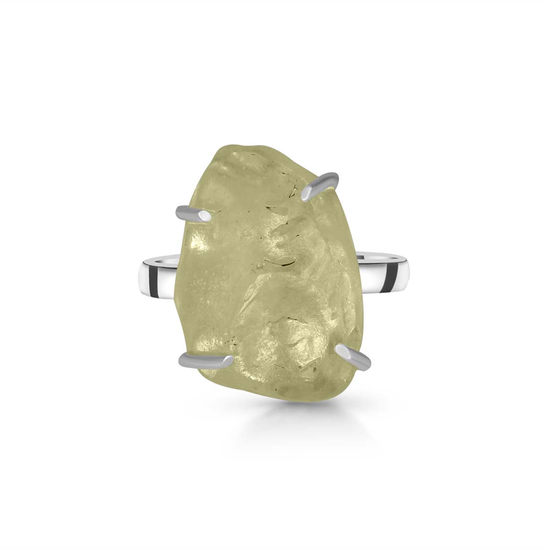 Premium Libyan Desert Glass Statement Ring - LDG-R-32