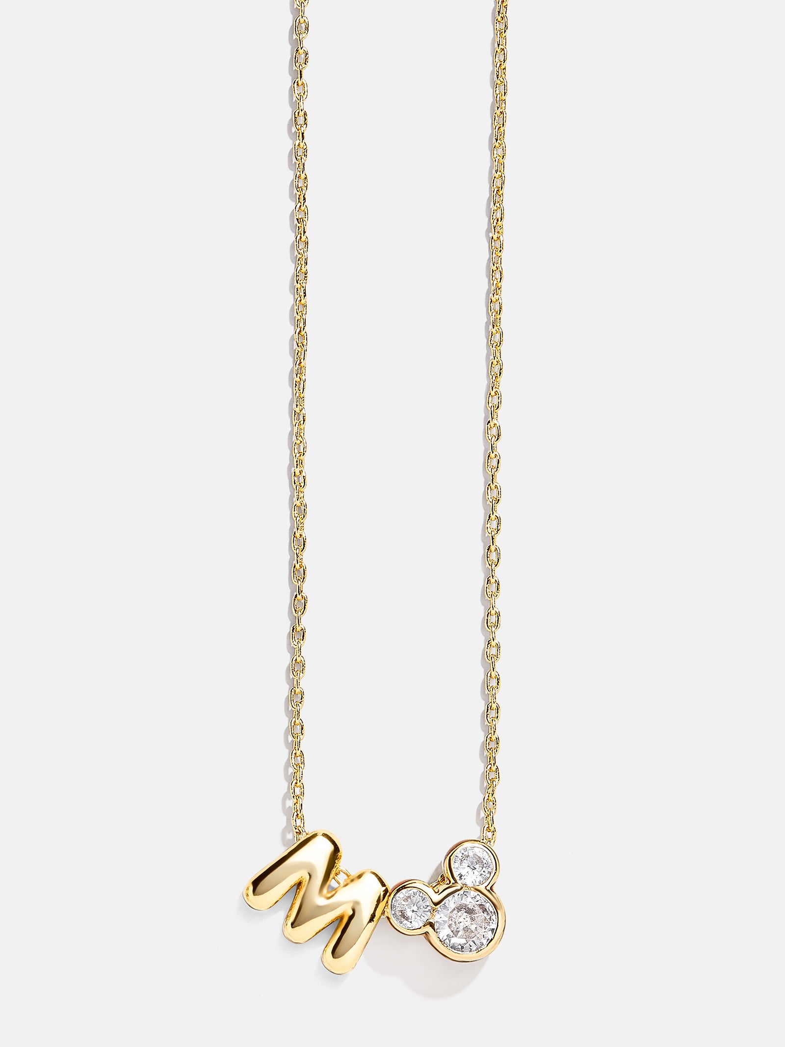 Premium Disney Mickey Mouse Initial Necklace - Gold/Pavé | Ultimate Disney Jewelry