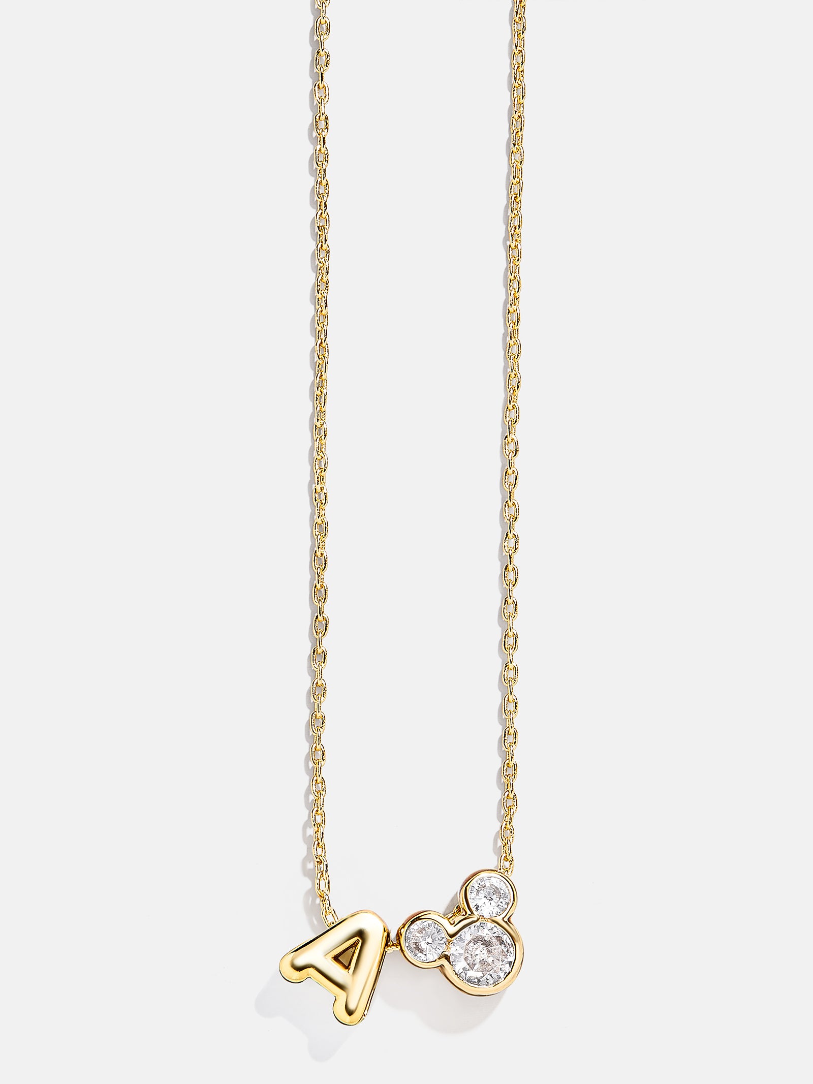 Premium Disney Mickey Mouse Initial Necklace - Gold/Pavé | Ultimate Disney Jewelry