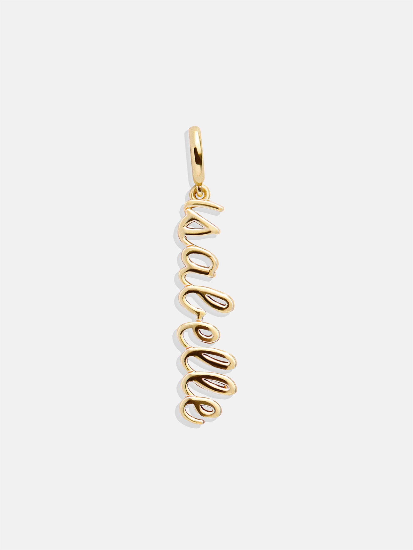 Premium Custom Script Nameplate Charm - Gold