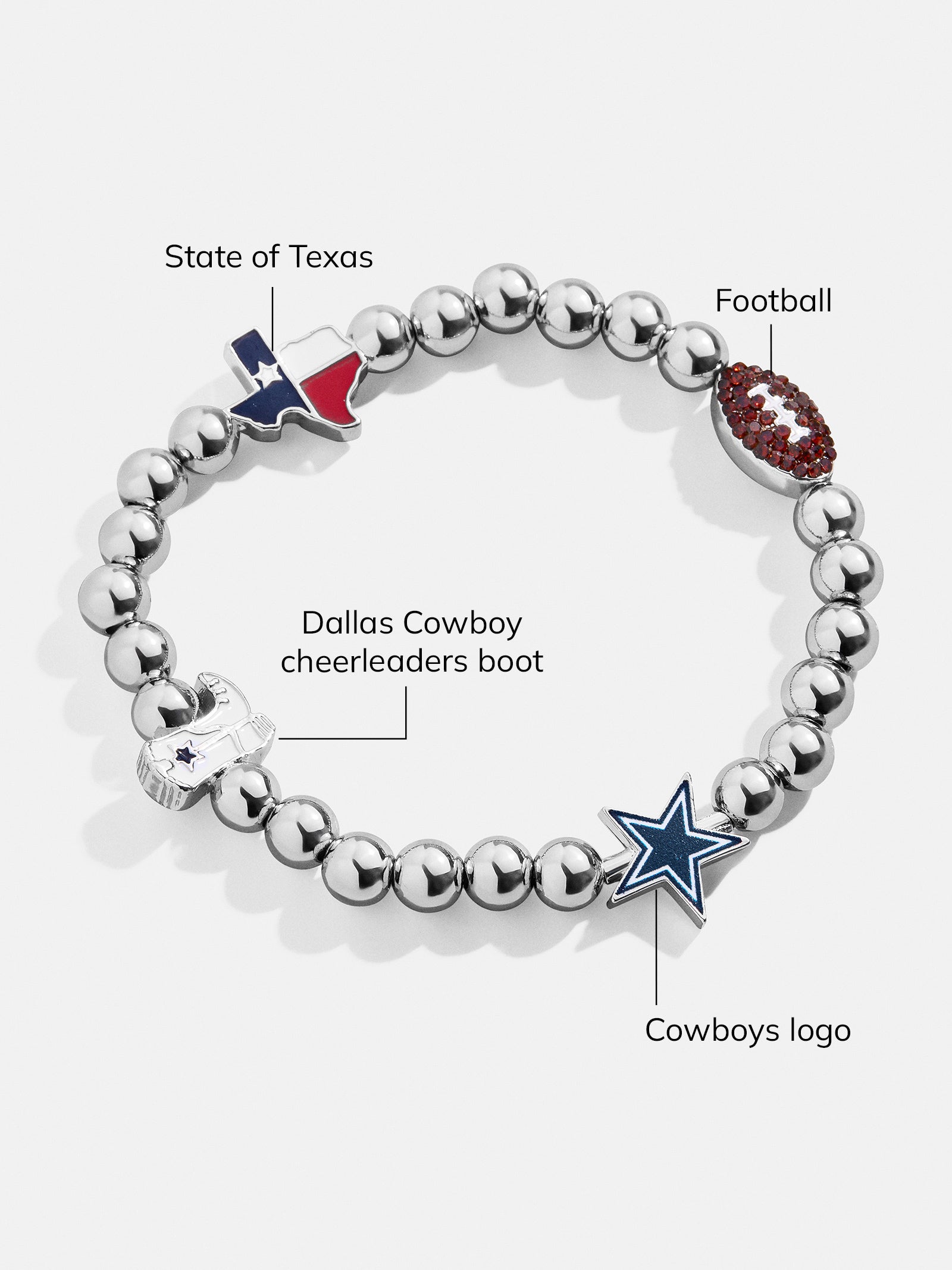 Premium Dallas Cowboys NFL Charm Bracelet - Ultimate Team Spirit