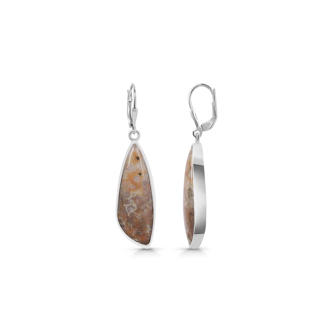 Premium Ocean Jasper Statement Earrings - (OCJ-E-21)