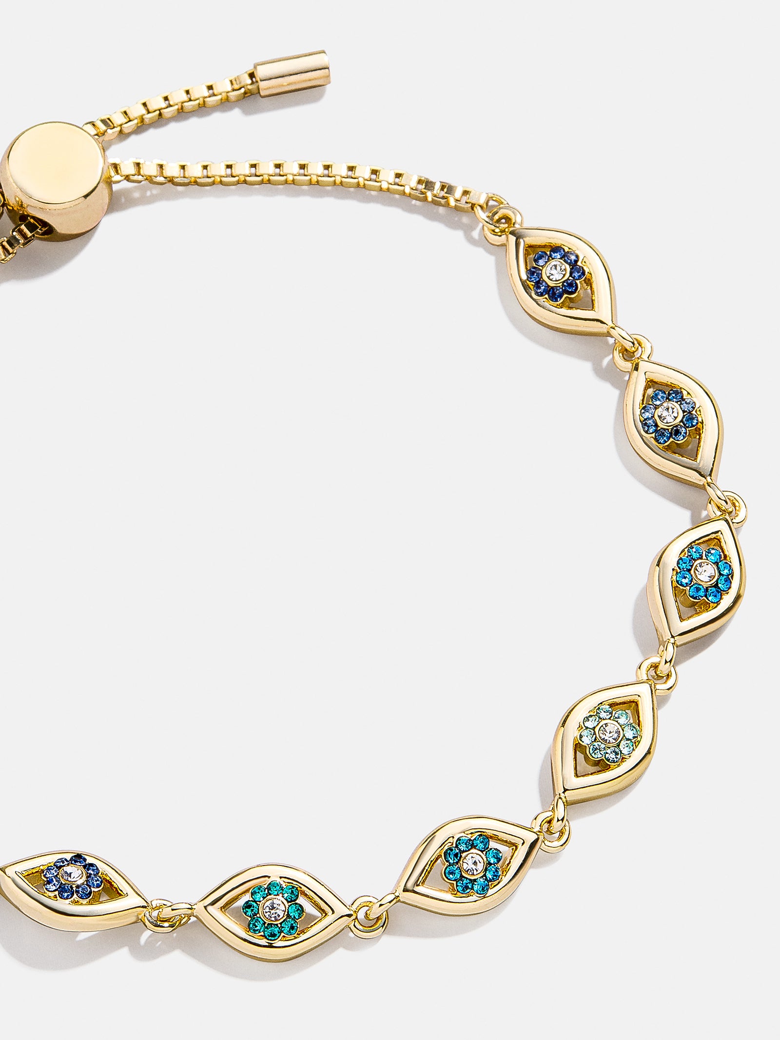 Premium Aisha Evil Eye Protection Bracelet - Gold/Pavé