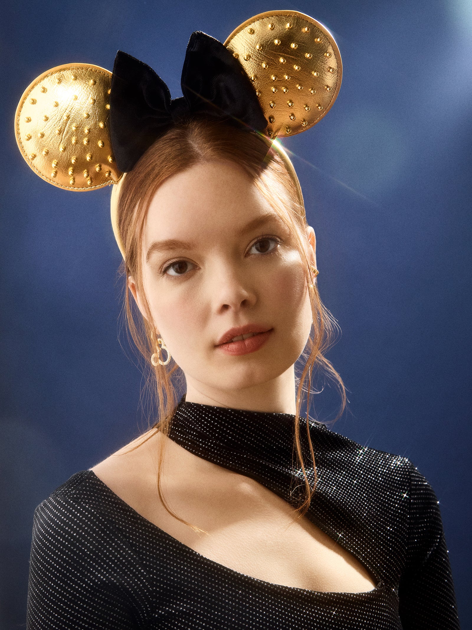 Premium Minnie Mouse Gold Party Ears Headband - Ultimate Disney Glamour