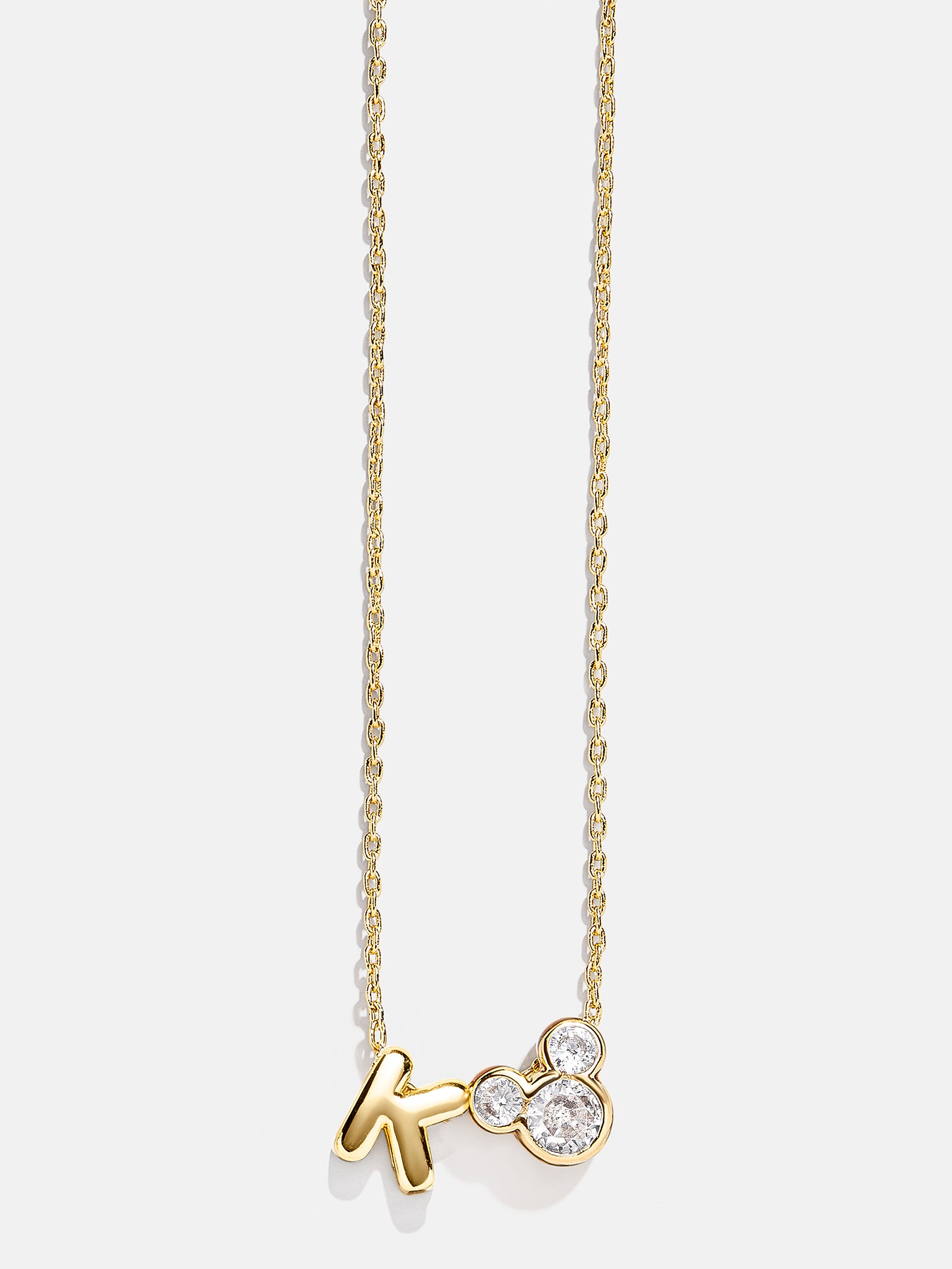 Premium Disney Mickey Mouse Initial Necklace - Gold/Pavé | Ultimate Disney Jewelry