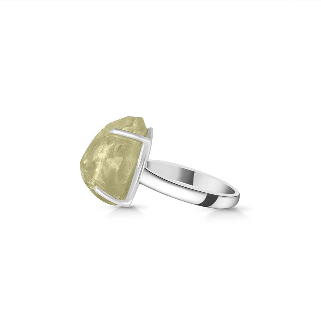 Premium Libyan Desert Glass Statement Ring - LDG-R-22