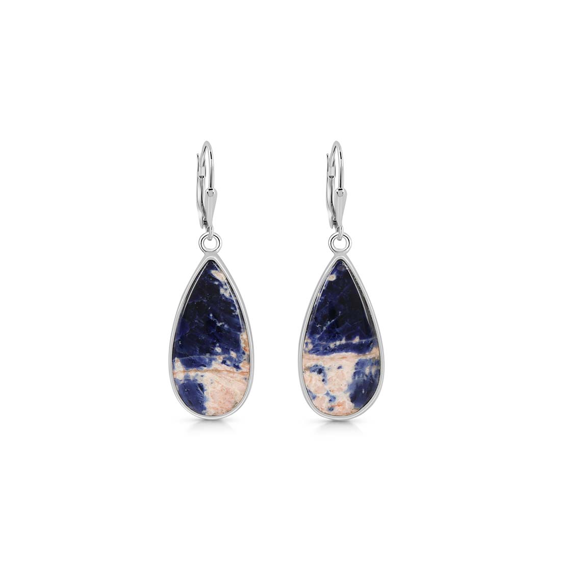 Premium Sodalite Statement Earrings - Ultimate Elegance (SDL-E-30)