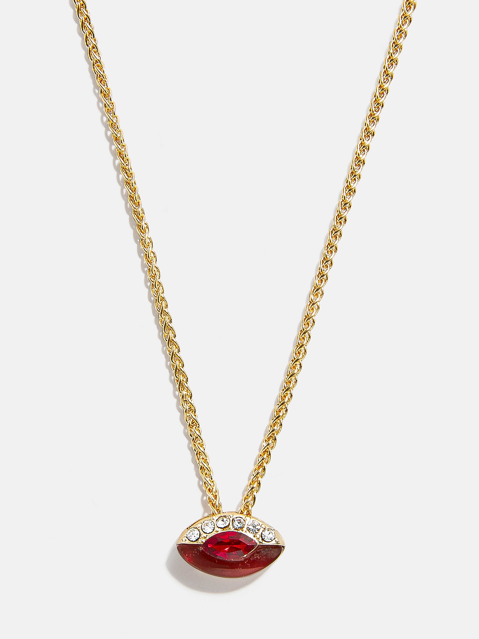 Premium Garnet Birthstone Necklace with Crystal Accents