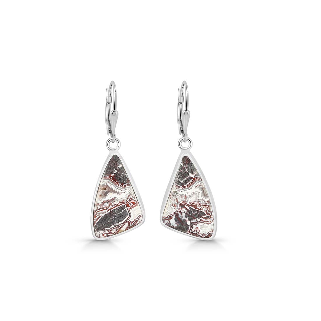 Premium Crazy Lace Agate Statement Earrings - CLA-E-4