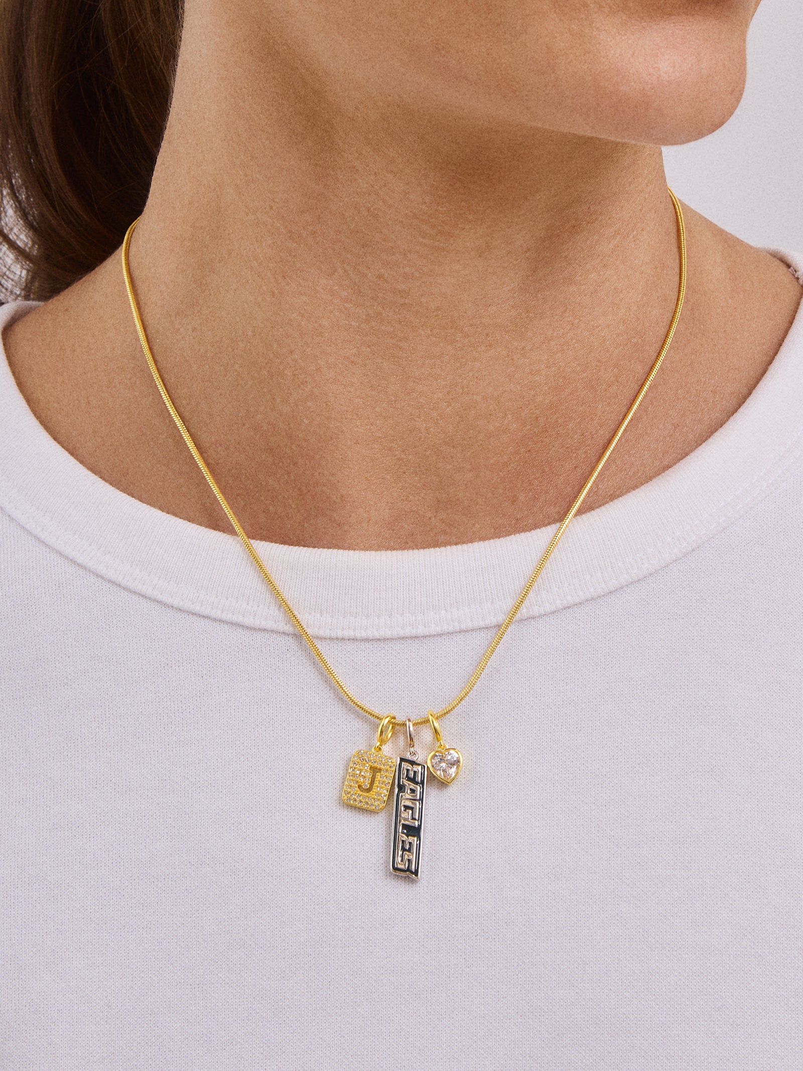 Premium NFL Charm Necklace - Philadelphia Eagles Cluster Charm by Erin Andrews x BaubleBar