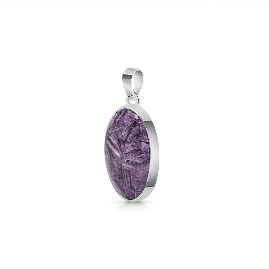 Premium Charoite Pendant - Elegant Purple Statement Jewelry (CHR-P-44)