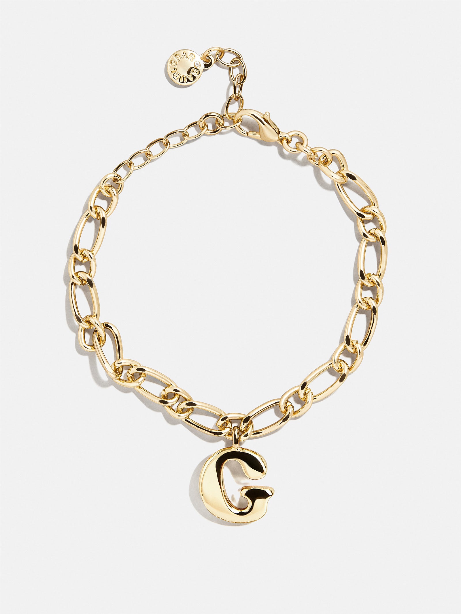 Premium Chunky Initial Charm Bracelet - Gold