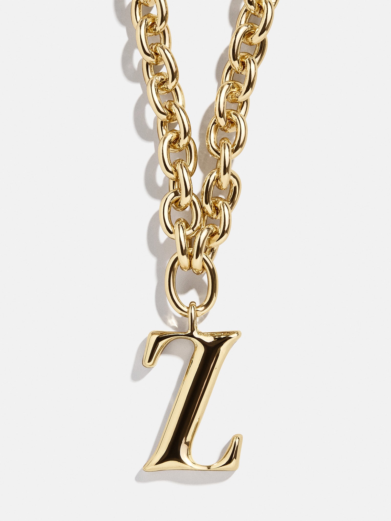 Premium Chunky Charm Initial Necklace - Gold