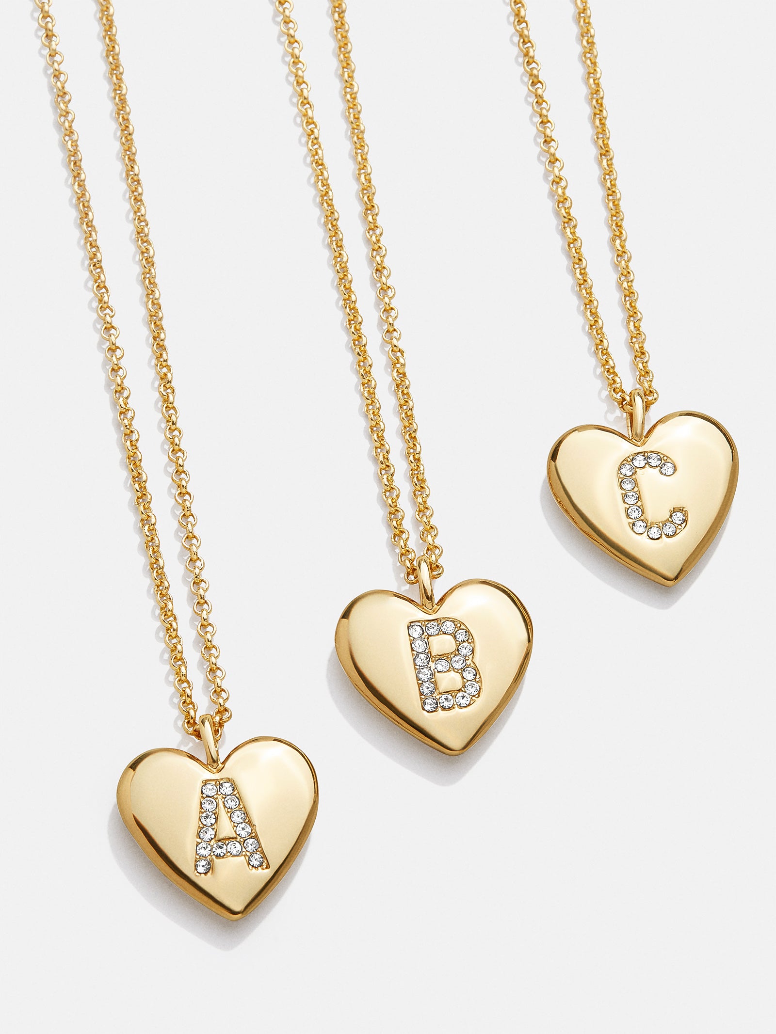 Premium Little Love Kids' Custom Initial Heart Necklace - Gold Plated