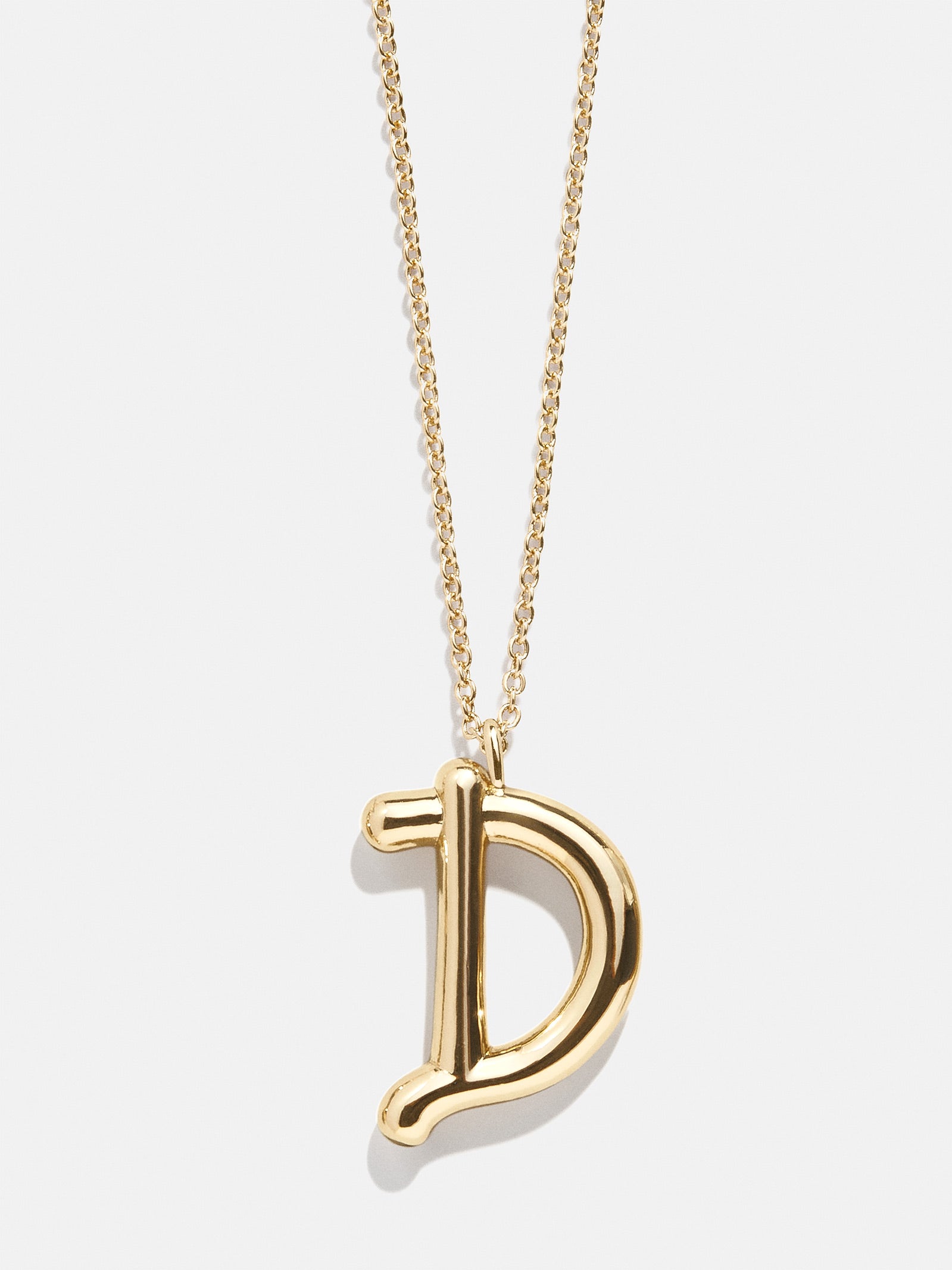 Premium 3D Bubble Script Initial Necklace - Modern Personalized Jewelry