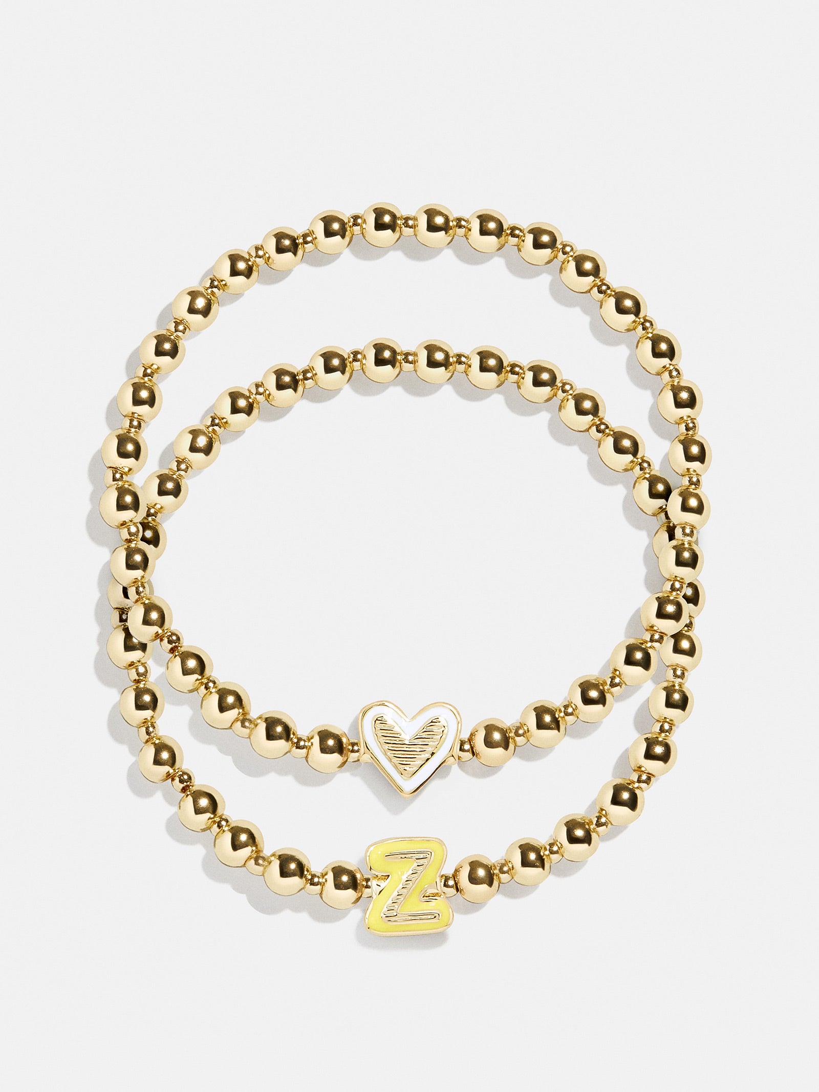 Premium Initial & Heart Kids' Pisa Bracelet Set - Gold | Ultimate Gift for Little Ones