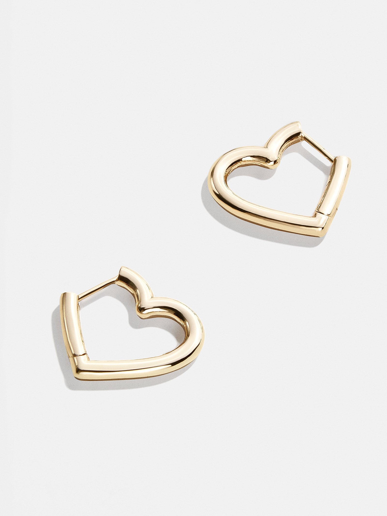 Premium Velma Heart Hoop Earrings - Gold