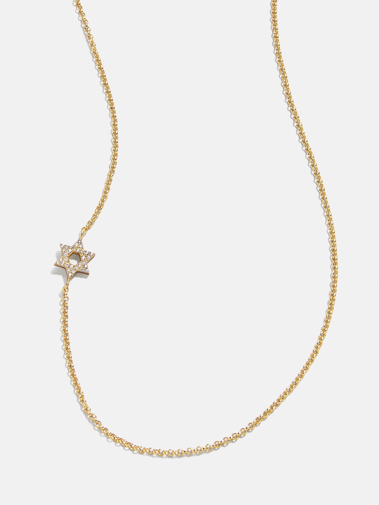 Premium 18K Gold Asymmetrical Star of David Necklace - Timeless Faith Jewelry