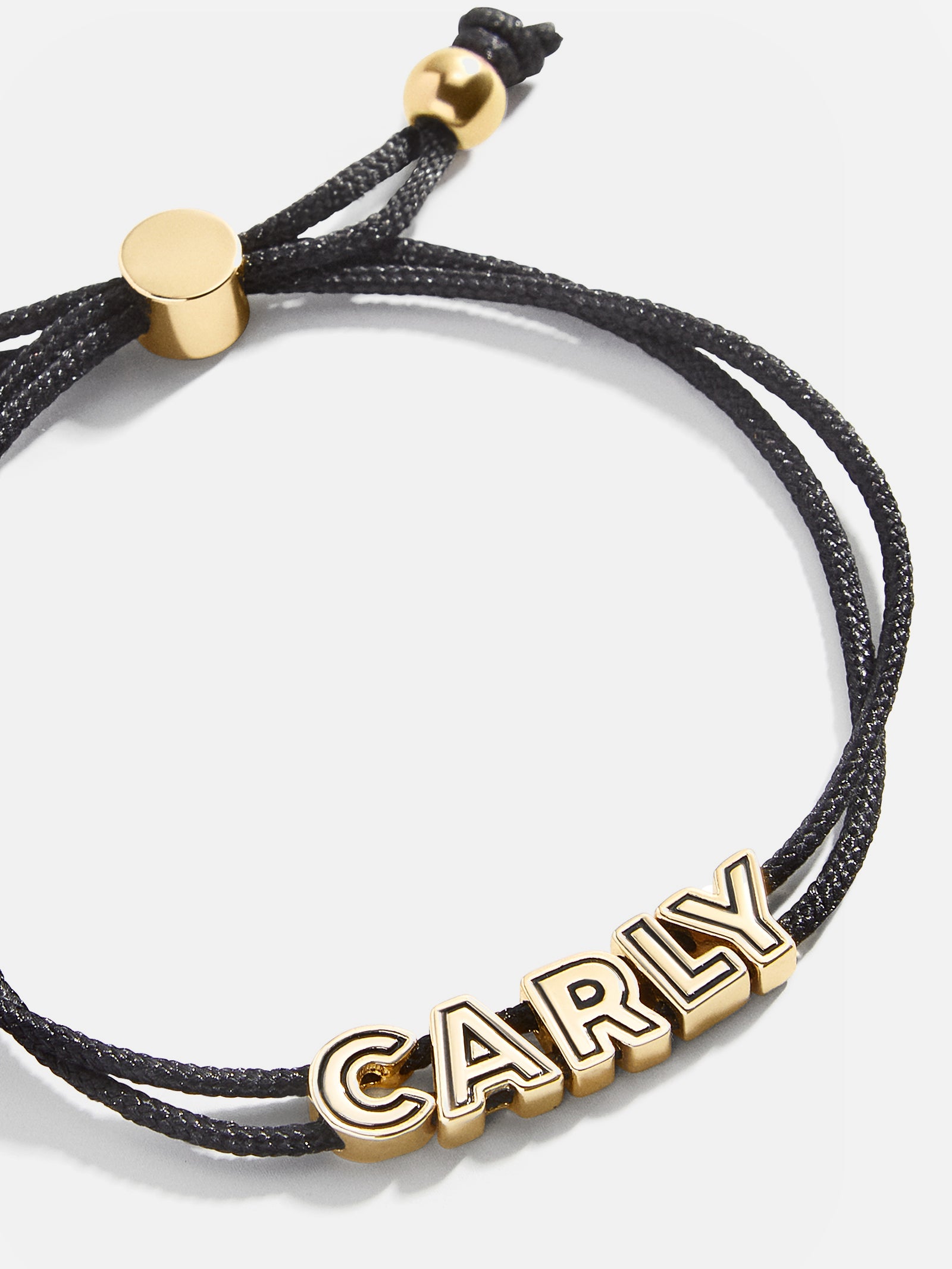 Premium Custom Cord Slider Bracelet - Black | Personalized Everyday Essential