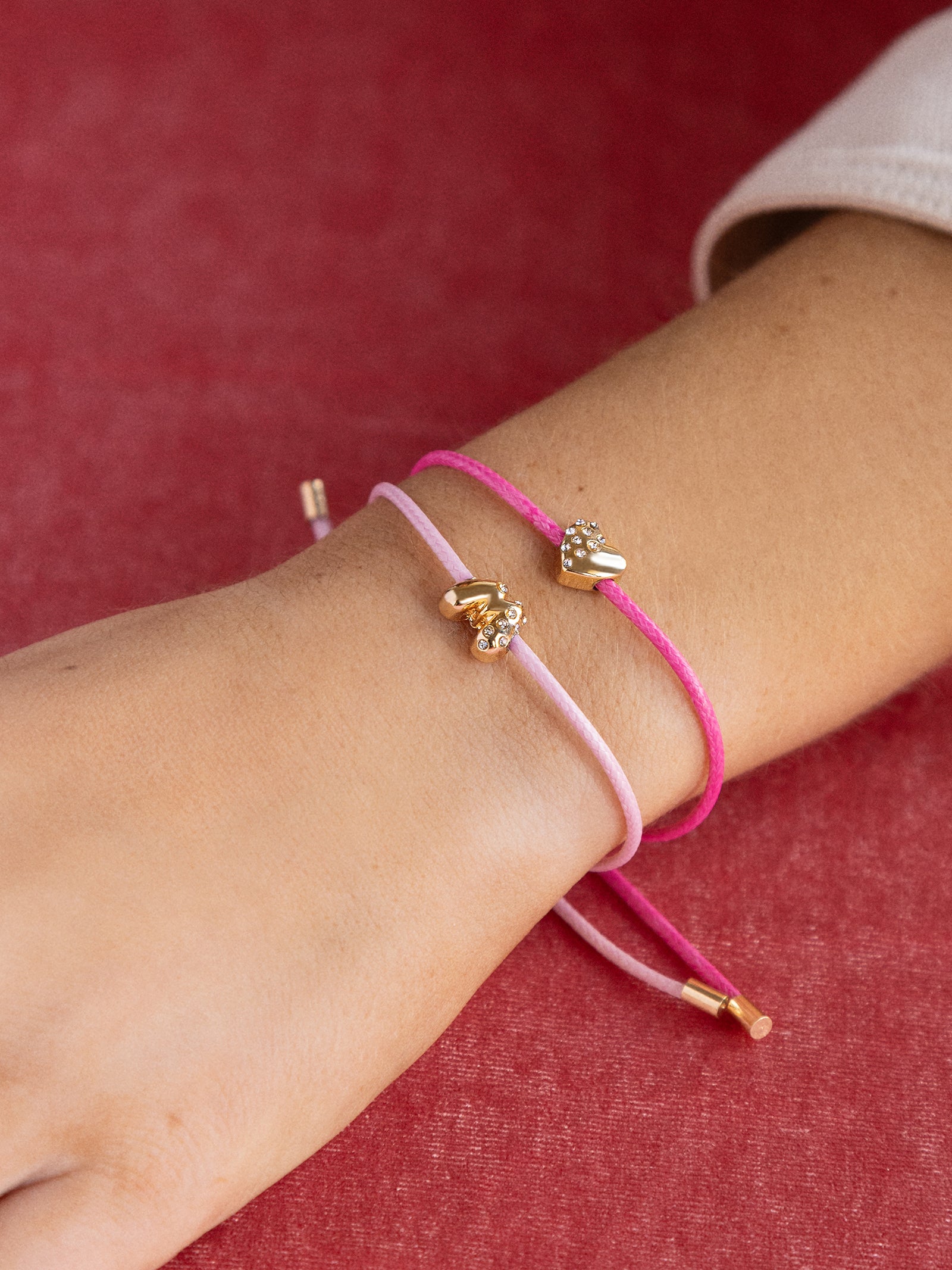 Premium Kids' Crystal Initial Bracelet Set - Ultimate Pink Stack