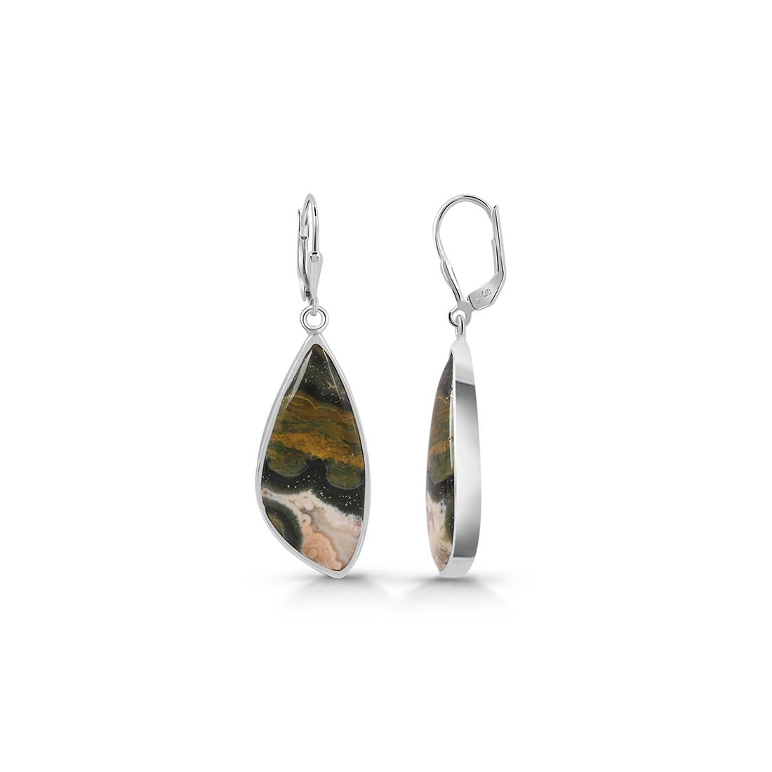 Premium Ocean Jasper Statement Earrings - OCJ-E-17