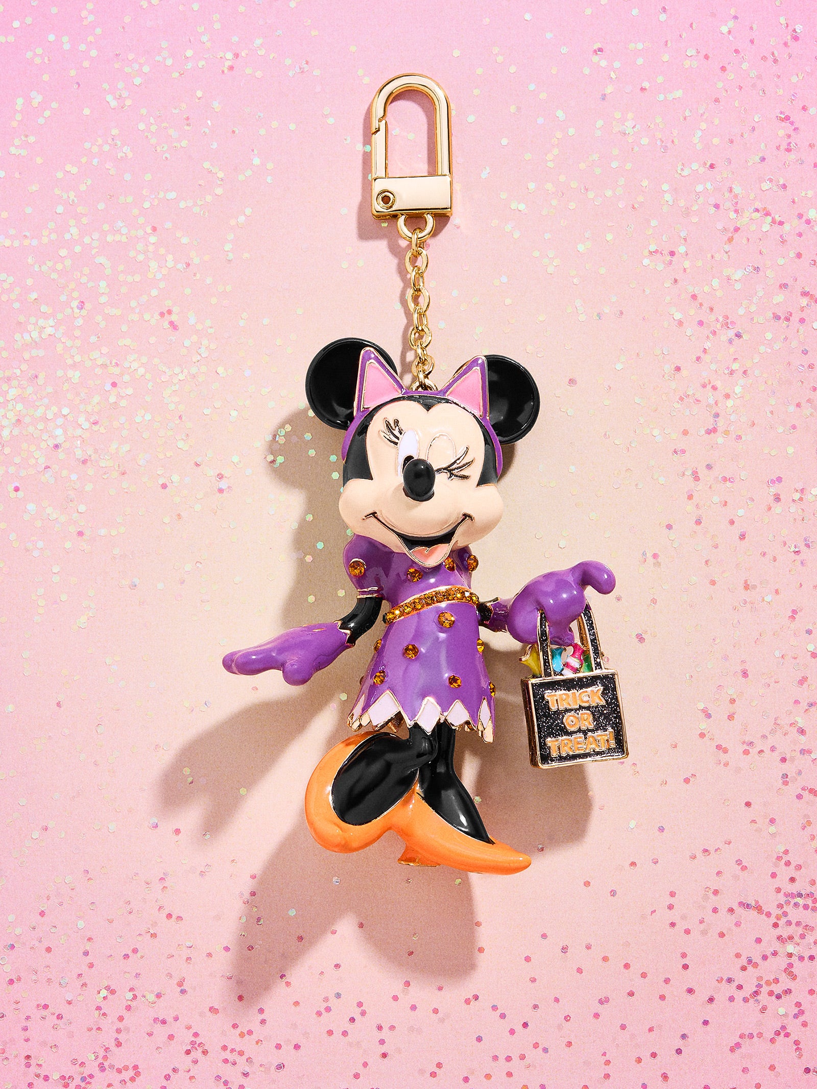 Premium Minnie Mouse Glow-In-The-Dark Bag Charm - Disney Halloween Essential