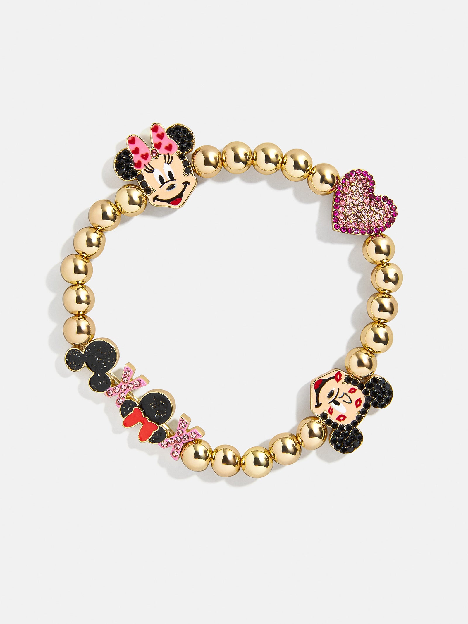 Premium Disney Mickey & Minnie Love Pisa Bracelet - Gold