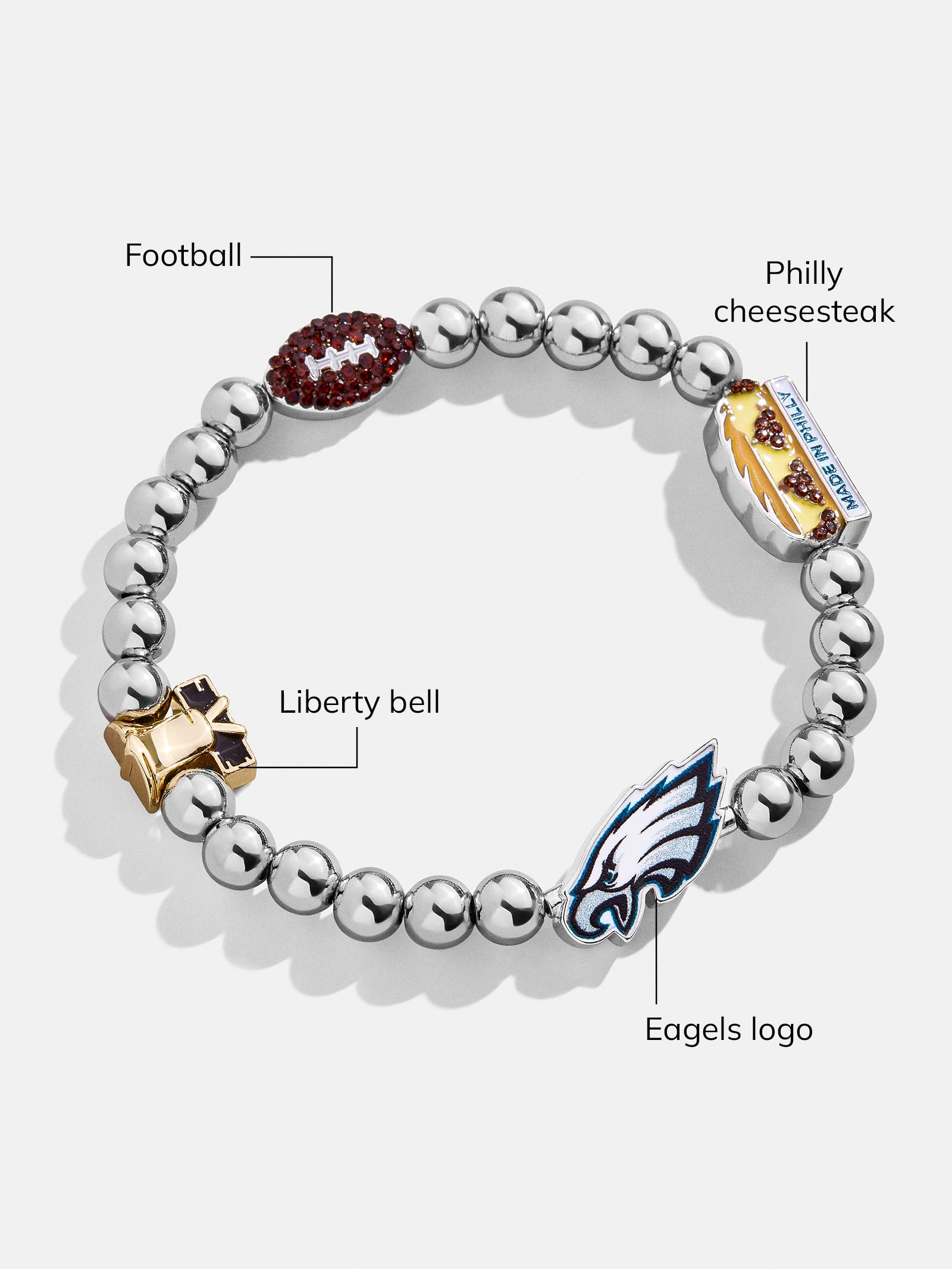 Premium Philadelphia Eagles NFL Charm Bracelet - Ultimate Fan Accessory