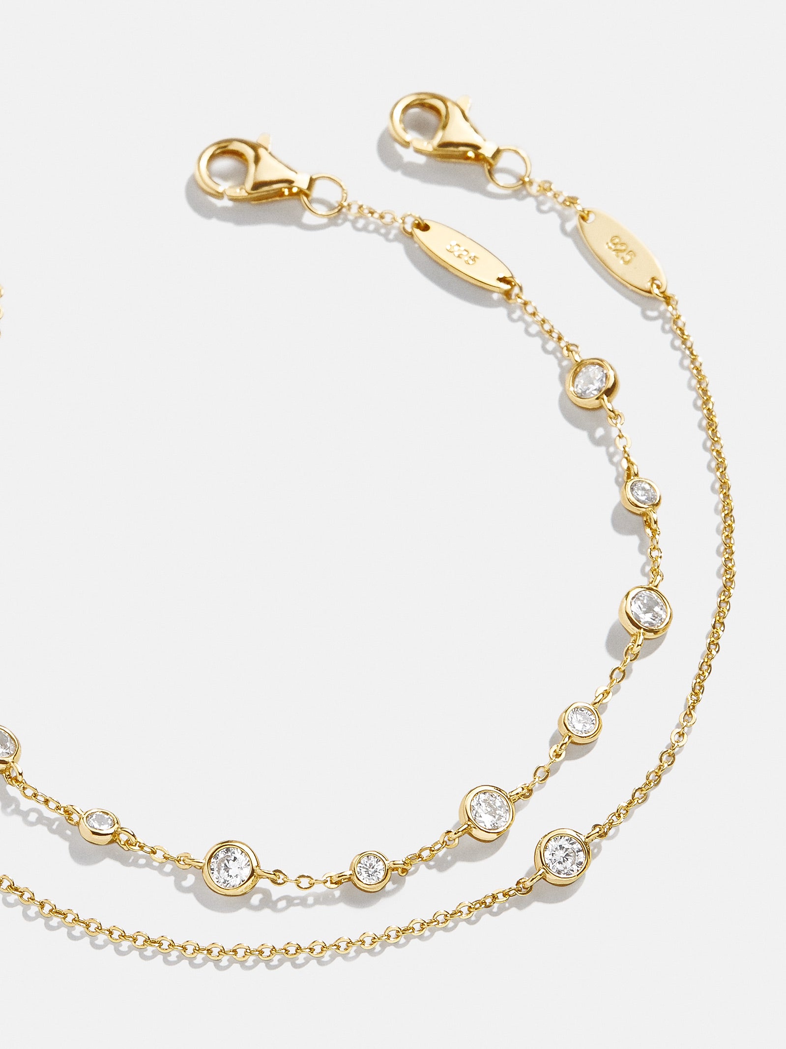 Premium Yolanda 18K Gold Bracelet Set - Luxurious Gold & Pavé Design