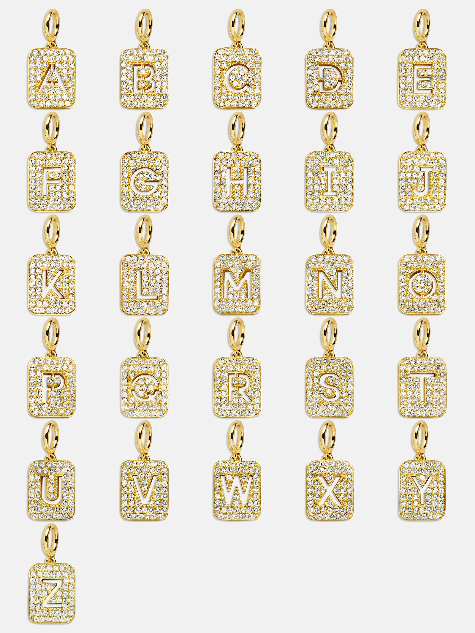 Premium Block Pavé Initial Cluster Charm - Ultimate Style