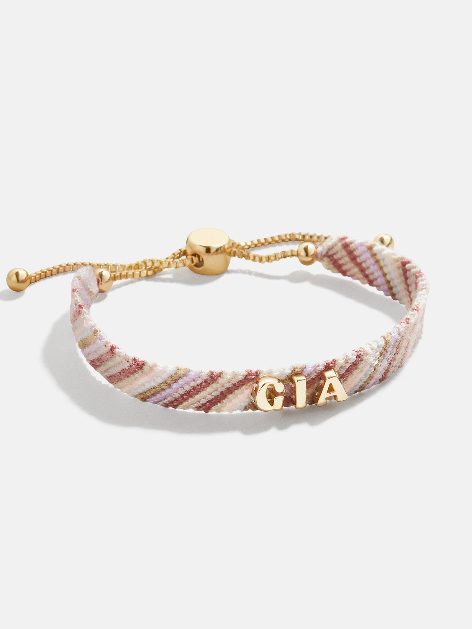 Premium Kids' Custom Woven Friendship Bracelet - Pink Ombre Stripe