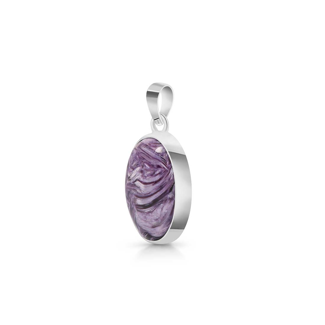 Premium Charoite Pendant - Elegant Purple Statement Jewelry (CHR-P-41)