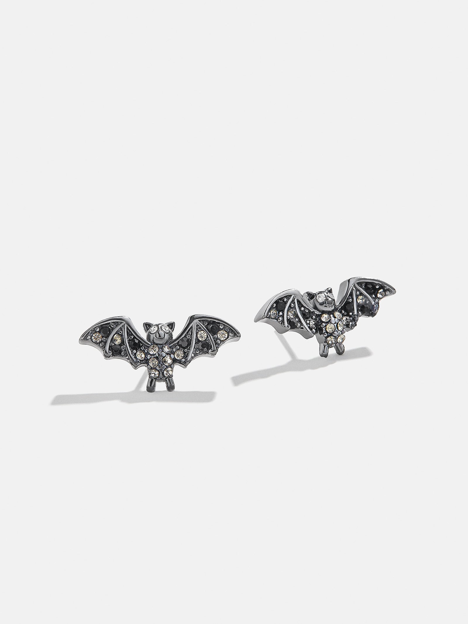 Premium Halloween Bat Stud Earrings - Sparkling Gothic Style