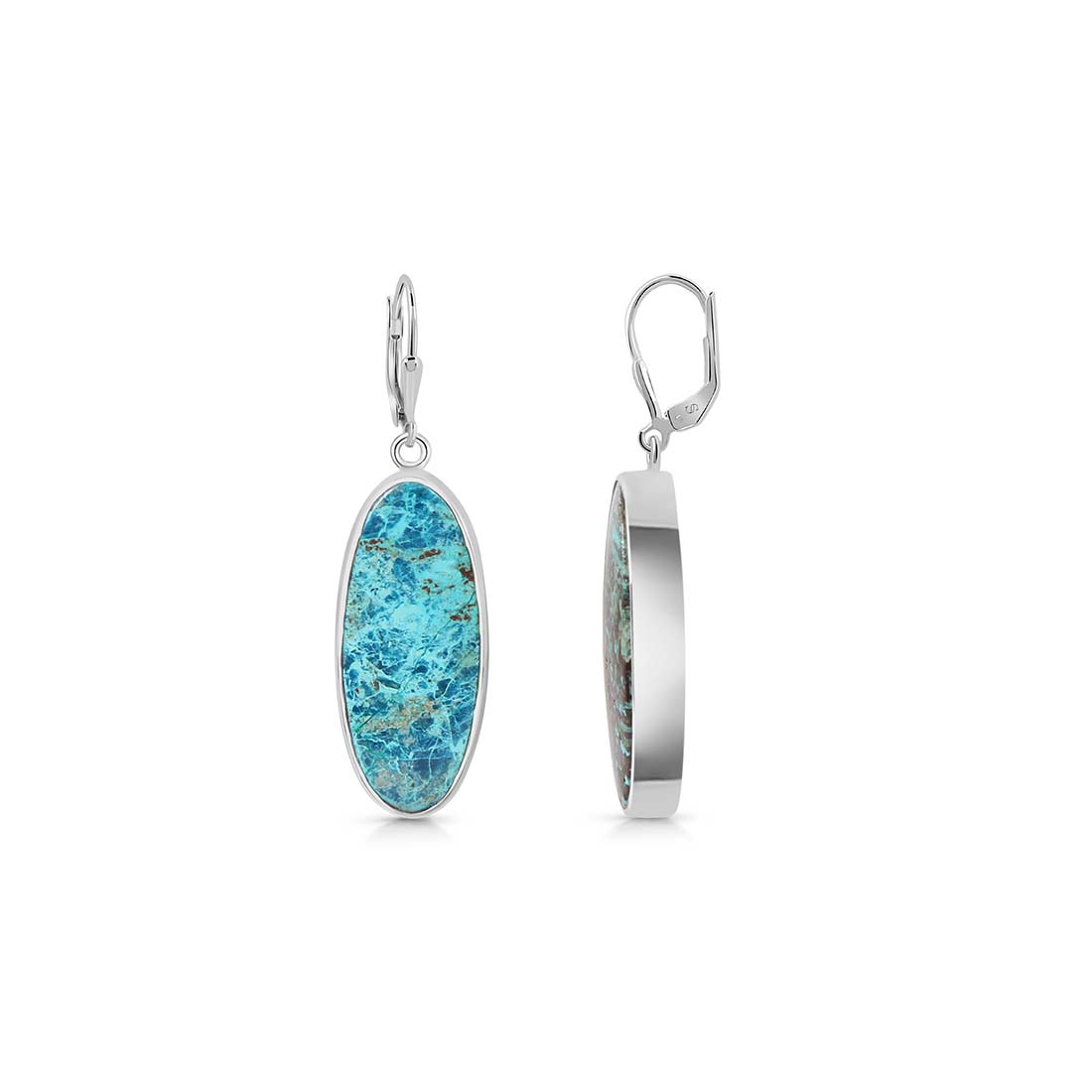 Premium Shattuckite Statement Earrings - STK-E-13