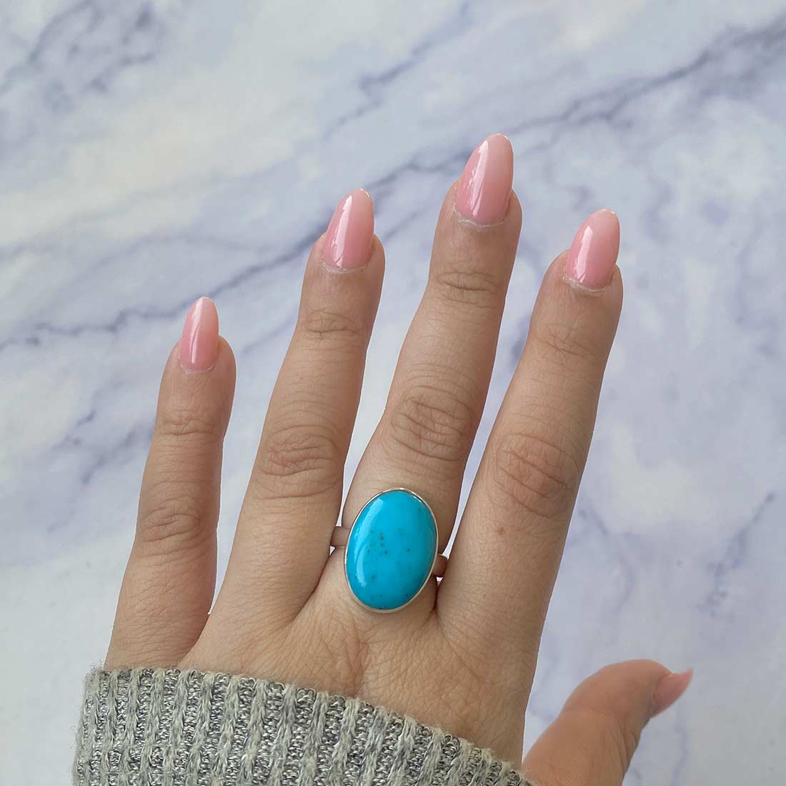 Premium Turquoise Adjustable Ring - Ultimate Style (TRQ-R-184)