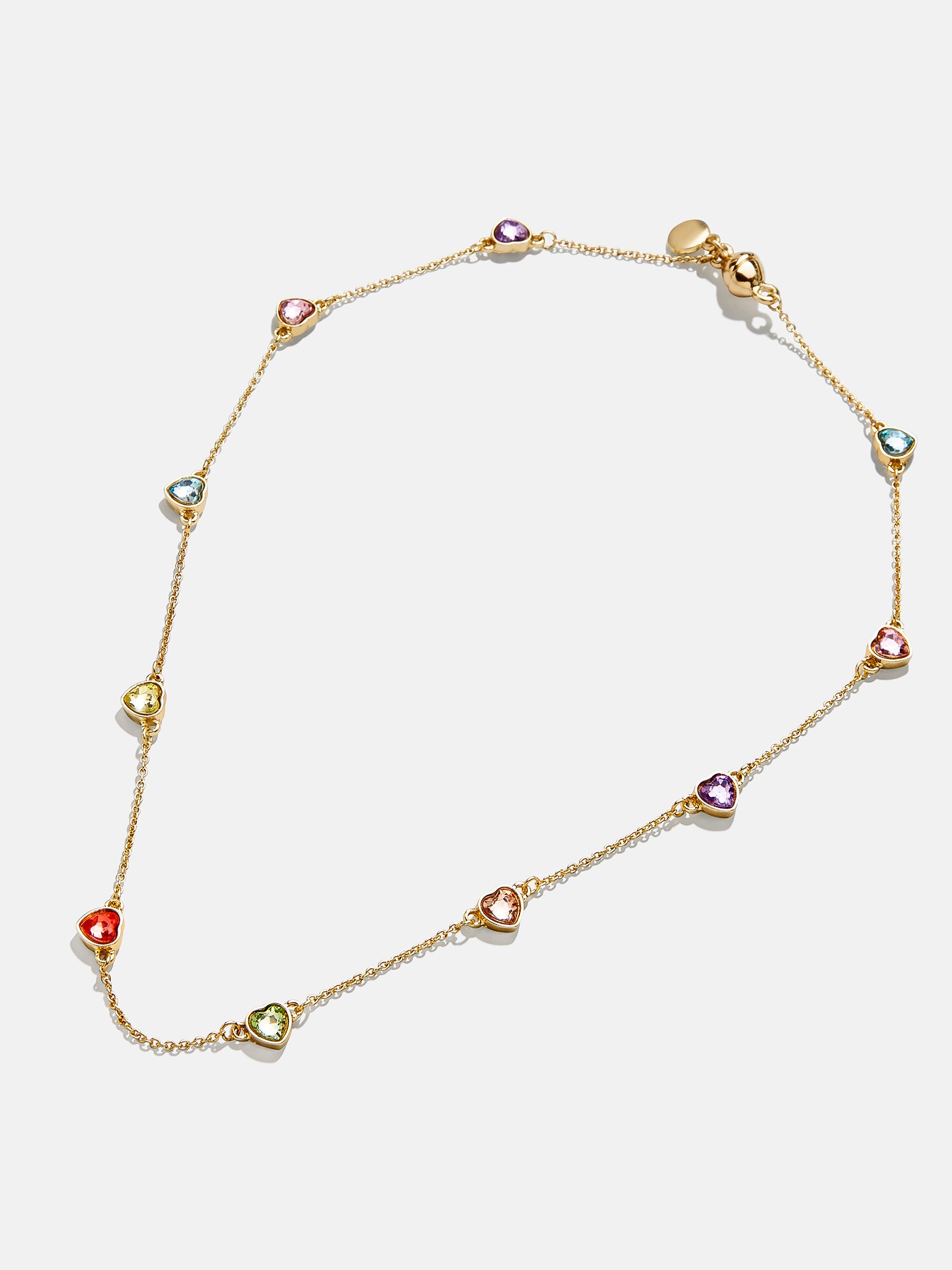 Premium Brooke Kids' Necklace - Rainbow & Iridescent Hearts