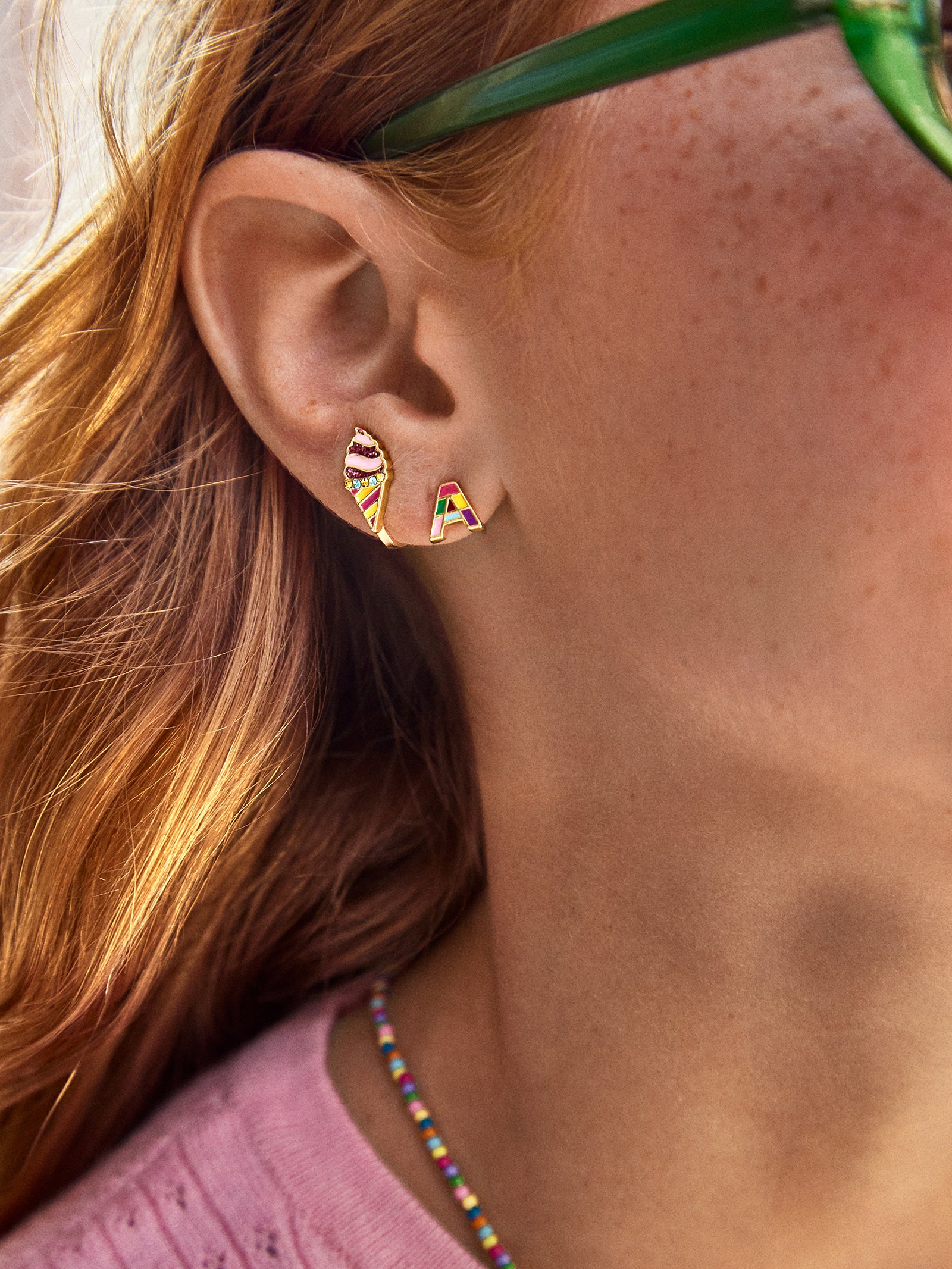 Ultimate Kids' Rainbow Initial Stud Earrings - Personalized & Colorful