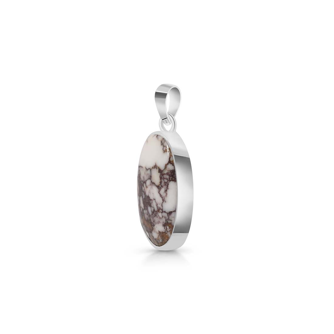 Premium Wild Horse Jasper Pendant - Elegant 925 Sterling Silver Jewelry